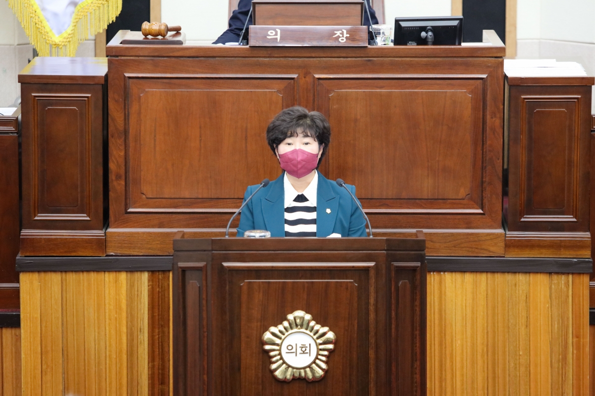 20220315-012[IMG_0112-제256회 임시회 제1차 본회의시 장미경 의원 5분 자유발언.jpg