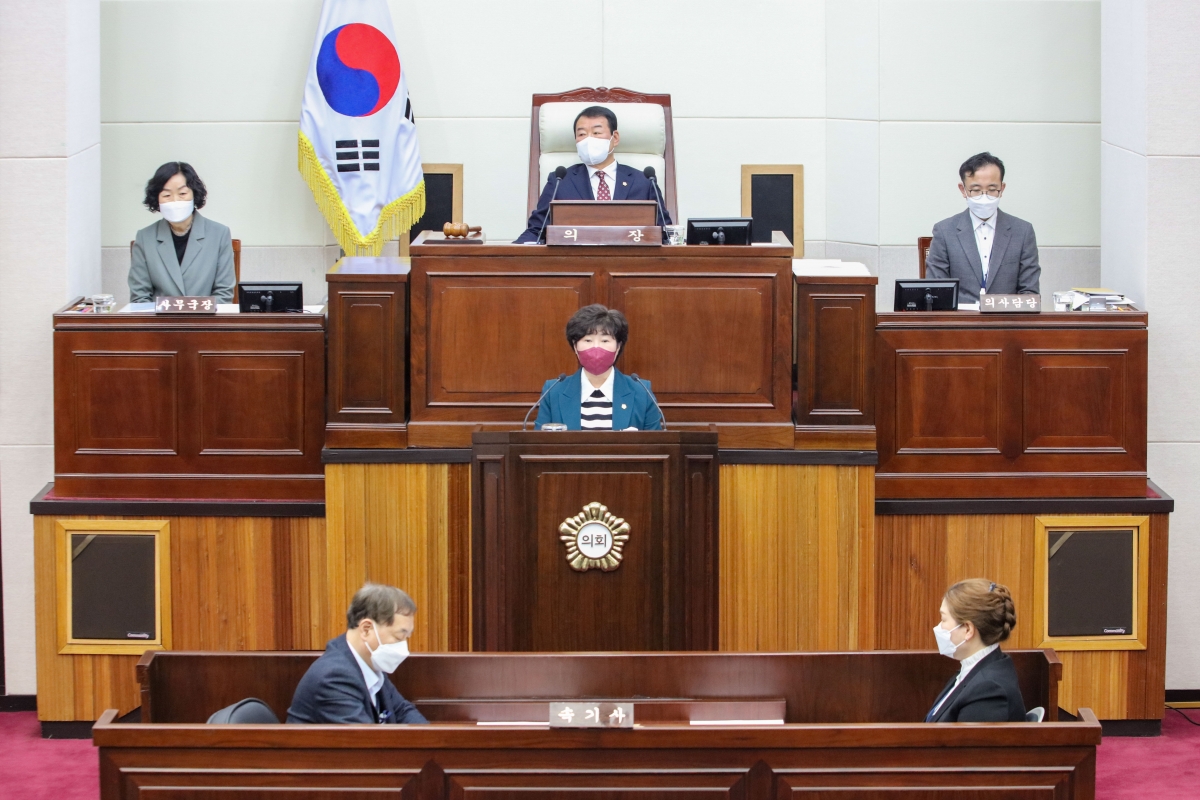 20220315-011[IMG_0110-제256회 임시회 제1차 본회의시 장미경 의원 5분 자유발언.jpg